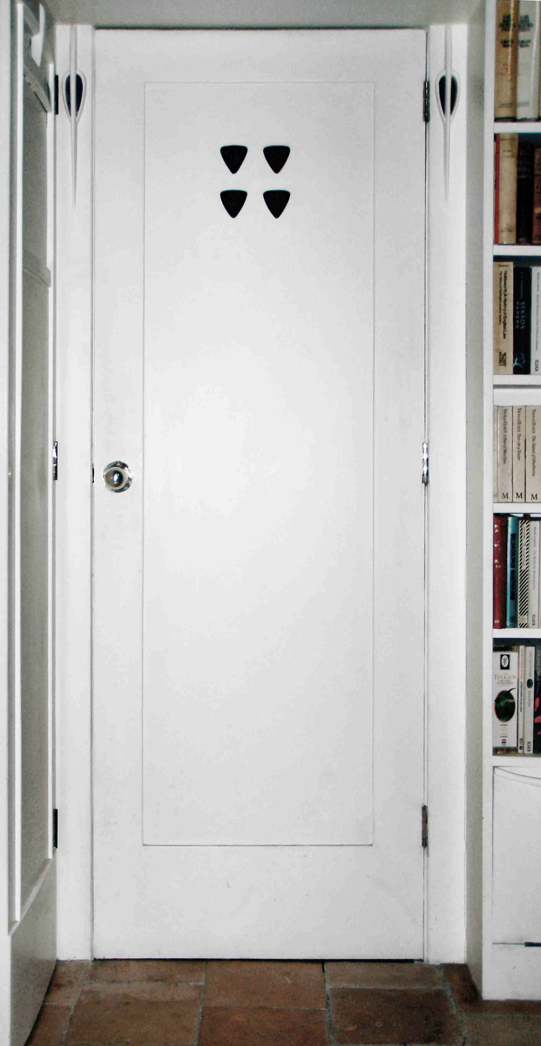 white painted Arts and Crafts style door