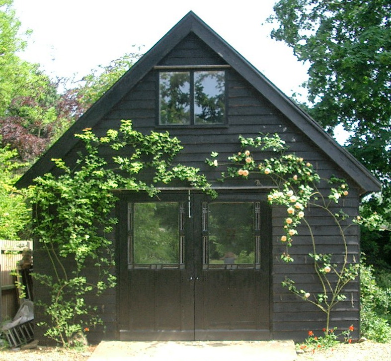 timber-framed garage